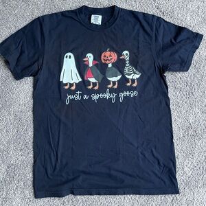 Comfort Colors Halloween t-shirt. New without tags, “Just a Spooky Goose”